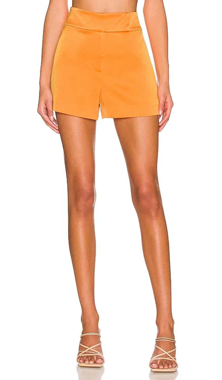 Alice + Olivia Mara Crossover Shorts Size 6 Orange